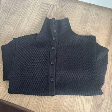 UNIQLO U 메리노 블렌드 하이넥 가디건 L 블랙