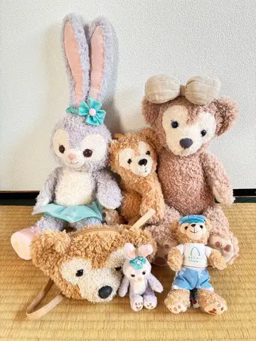 디즈니 봉제 인형 6점 세트 더피 셰리 메이 스텔라 루