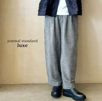 저널 스탠다드 럭스 울 거즈 체크 이지 팬츠