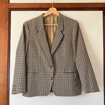 Aquascutum 체크 무늬 테일러드 자켓