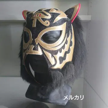 SIMA제 블랙 라메 2대 블랙 타이거 프로레슬링 마스크