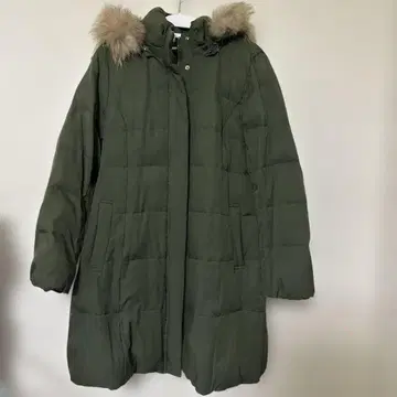 여성용 롱 다운 코트 카키