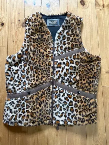 레오파드 무늬 퍼 베스트 CRAFTMANSHIP