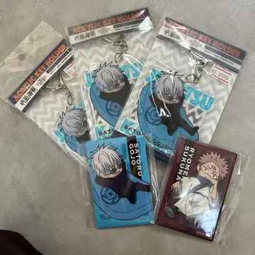고죠 사토루 스쿠나 아크릴 키링 배지 5개 세트
