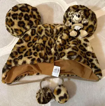 레오파드 무늬 미키마우스풍 모자
