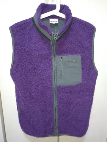 OUTDOOR 퍼플 보아 플리스 베스트 집업