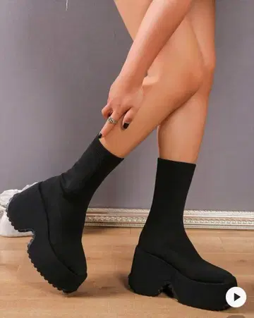 shein 숏부츠 니트 부츠 23.0