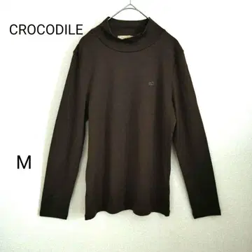 CROCODILE 울 100% 니트 M 브라운 크로커다일