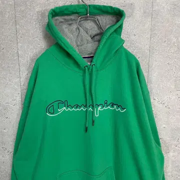 챔피온 로고 프린트 그린 빅사이즈 맨투맨 후드티 2XL