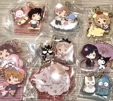 나츠메 우인장 산리오 콜라보 아크릴 키링 컴플리트