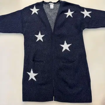 자라 별 패턴 긴팔 니트 가디건