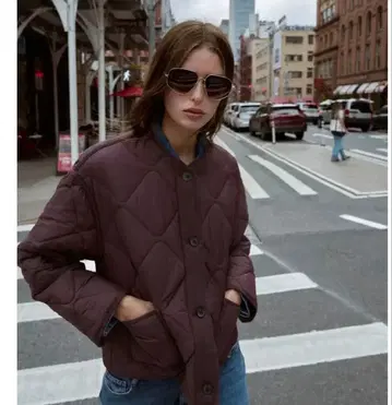 ZARA 패치 포켓 퀼팅 자켓 M