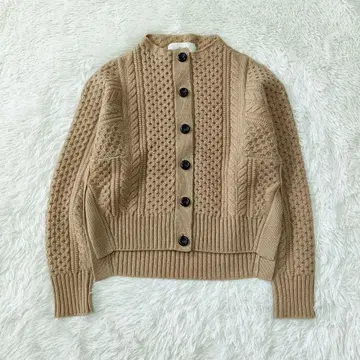 새상품급 시클라스 CYCLAS 케이블 니트 아란 편직 가디건 일본제