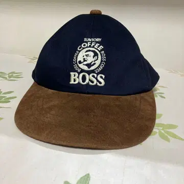 BOSS 로고 자수 캡 네이비/브라운