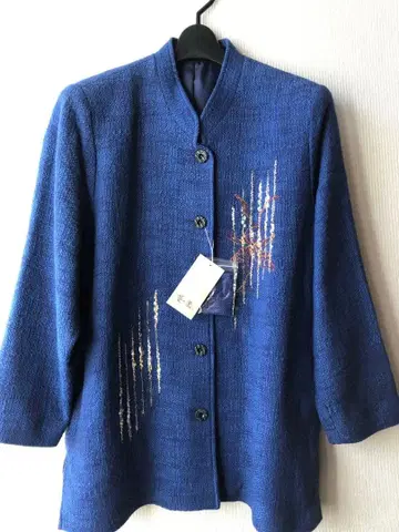 자수 들어간 파란 자켓 일본제
