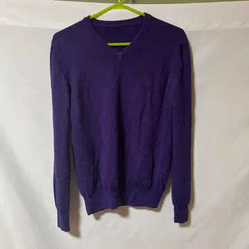 엠포리오 아르마니 남성용 V넥 니트 M 퍼플