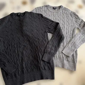 새상품급 유니클로 캐시미어 혼방 니트 스웨터