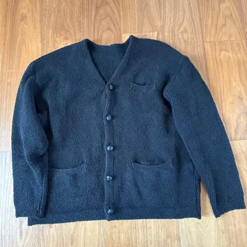 MAISON KINEMA Pile cardigan black 사이즈 L