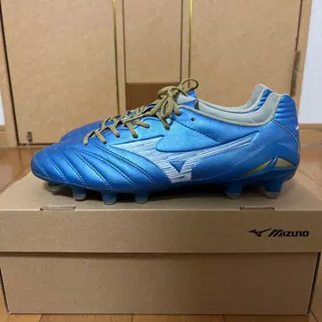 미즈노 모나르시다 25.0cm 축구화 스파이크 파랑 끈 포함