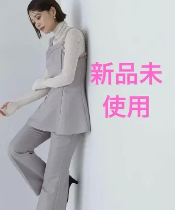 [ 미사용 새상품 ] 튤 트리밍 페플럼&팬츠