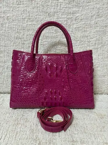 미사용 크로커다일 2way 백 희귀 부위 사용 샤이니 가공