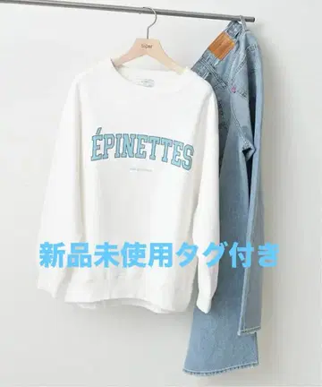 SLOBE IENA 칼리지 로고 맨투맨 새상품 화이트 슬로브 이에나