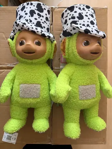 텔레토비즈 그린 봉제 인형 소 패턴 모자 포함