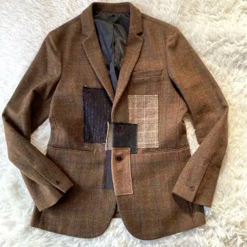 테일러드 자켓 패치워크 체크