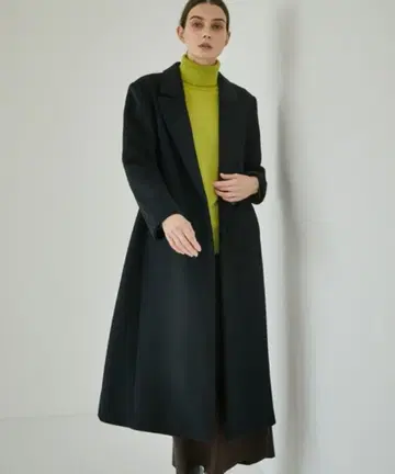 CITY 체스터 코트 롱 코트 블랙