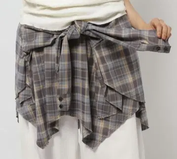 니코앤드 2WAY 체크 뷔스티에 스커트