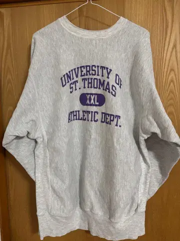 90s champion 리버스위브 멕시코제 4단 프린트 자수 택