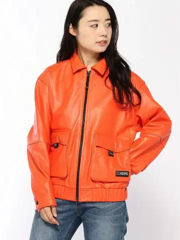 x-girl ZIP-UP LEATHER JACKET