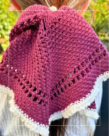 워셔블 코튼으로 짠 스퀘어 스크런치