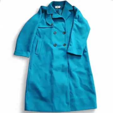 AZULBYMOUSSY 아줄바이마우지 더블 코트 롱 블루