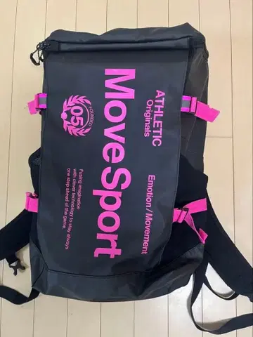 MoveSport 롤탑 백팩 블랙/핑크