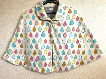 [ 츠모리치사토 고품질 ] 플리스 도트 판초