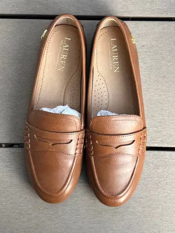 LAUREN 브라운 로퍼 RLL 로고