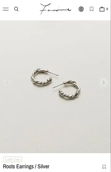 fauvirame Roots 귀걸이 실버 후프 귀걸이