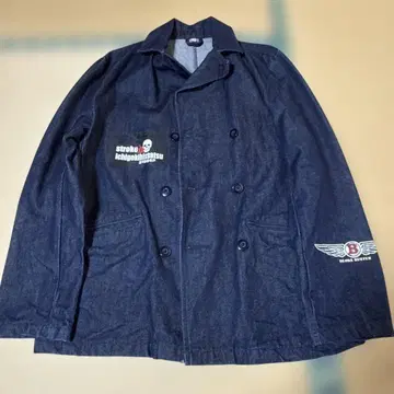 구제 의류 새상품급 BLOKE BUSTER 데님 더블 브레스트 자켓