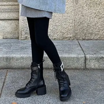 레이스업 비쥬 벨트 포함 부츠 레이스업 부츠 여성용