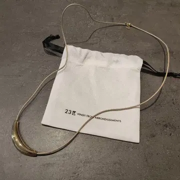 23구 메탈 바 탑 목걸이 골드