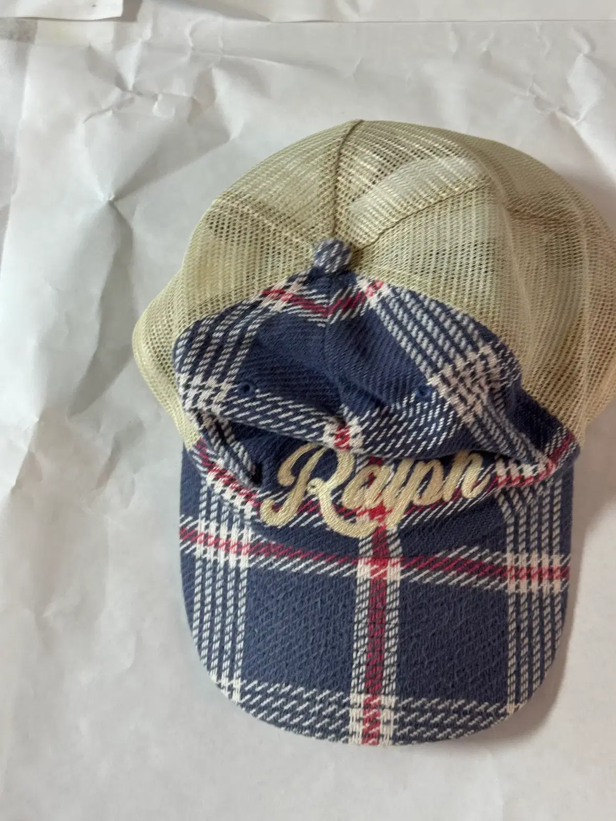 Polo Ralph Lauren Trucker Check Mesh Hat Ball Cap