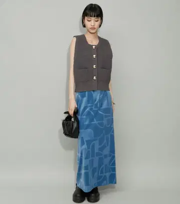 BIG 버튼 니트 베스트 ADAM ET ROPE' 상의 니트 그레이