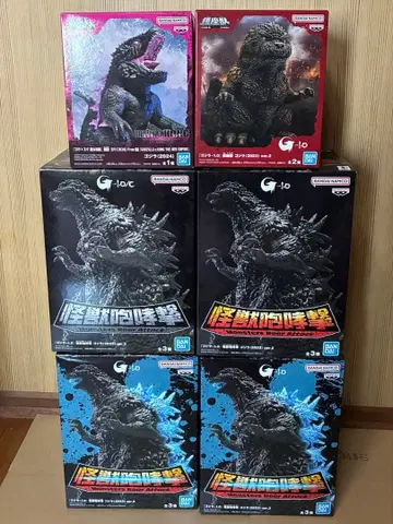 고질라 피규어 6개 세트 (괴수포효격, 진좌수)
