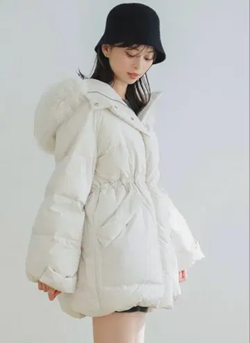 SNIDEL 니시카와 후드 퍼 미들 다운