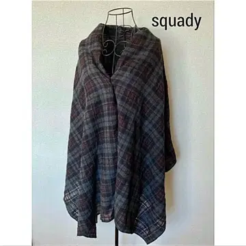 Squady 스카디 정가 1.2만 체크 무늬 울 대형 스톨