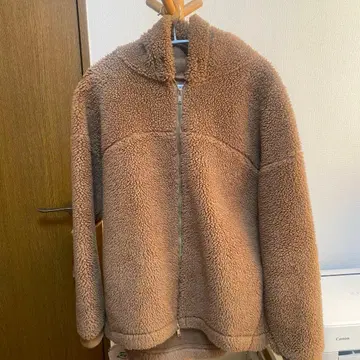 두지엠 클라세 보아 후드티 카멜 블루종 브라운