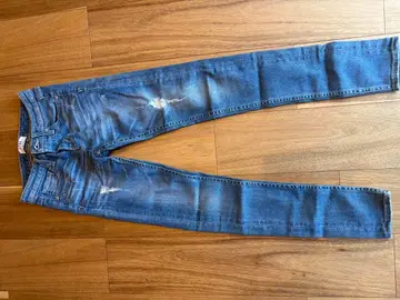 GYDA 스키니 데님 데미지 가공 블루