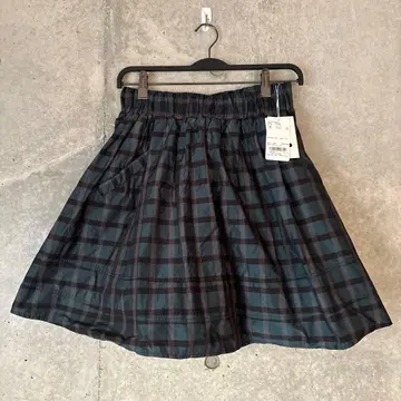 택 포함 미사용 새상품 LADYLUCK LUCA 개더 스커트 체크 38