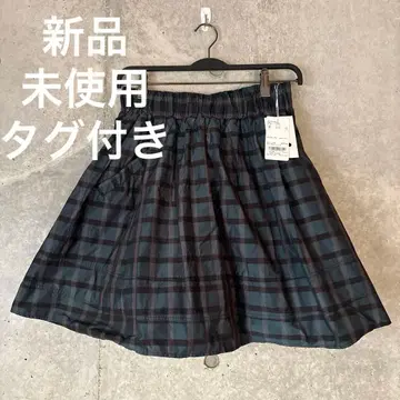 택 포함 미사용 새상품 LADYLUCK LUCA 개더 스커트 체크 38